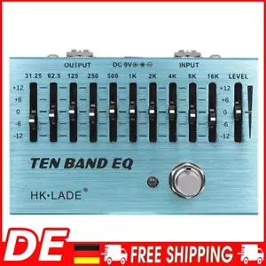 Pedali Equalizzatore Chitarra 10 Bande, Pedali Effetto EQ True Bypass, Gnocchi Regolabili - Foto 1 di 12