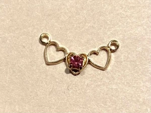 19 uds. Dije Pulsera Eslabones Corazón Con Estrás Rosa Lote Nuevo-San Valentín - Imagen 1 de 3