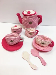 Nuevo juego de té de tela de princesa rosa para niñas pequeñas no rompible - Imagen 1 de 1