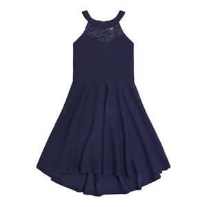 Justice Girls Halter Dress, Size LARGE - NAVY BLUE - Picture 1 of 4