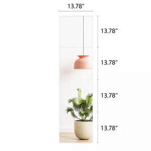 14" Frameless Wall Mirror Bathroom Make Up Mirror Full Length Mirror 4 Pieces - Bild 1 von 12