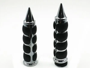 1" Spike HAND GRIPS For Honda VN VT Kawasaki Suzuki Yamaha Harley Chopper Street - Picture 1 of 9