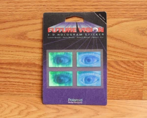 Polaroid Mirage Hologramme Future Vision 3D Auge Aufkleber Set versiegelt 1993 - Bild 1 von 8