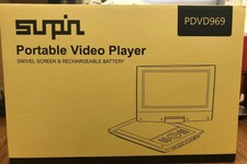 Supin PDVD969 Portable DVD Player SWIVEL SCREEN & RECHARGEABLE BATTERY