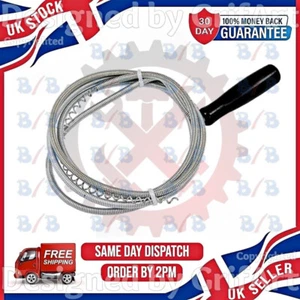 LONG DRAIN SINK UNBLOCKER LONG CLEANER WASTE PIPE KITCHEN SNAKE PLUNGER TOILET - Picture 1 of 4