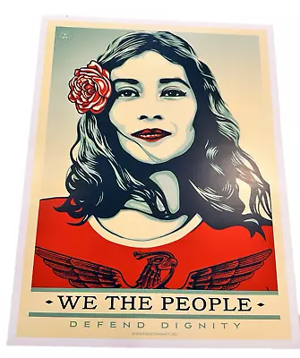 Shepard Fairey We The People Defend Dignity Framed Print 2017 EqualHumanity Org - Image 1 of 4