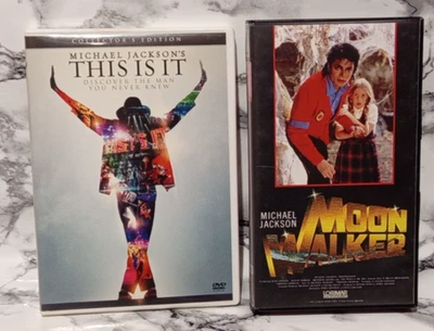 DVD "Michael Jackson's This Is It" and VHS tape "Moonwalker". as a Gift. - Image 1 of 4