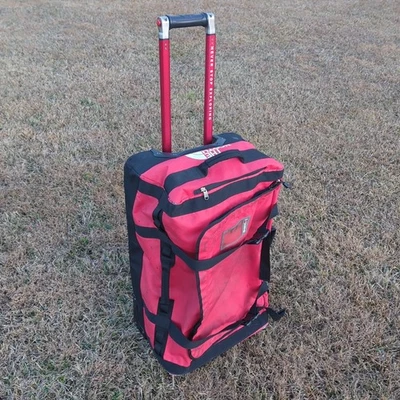 The North Face Base Camp Rolling Thunder Wheeled Duffel Bag Red  28"x16"x12" - Image 1 of 4