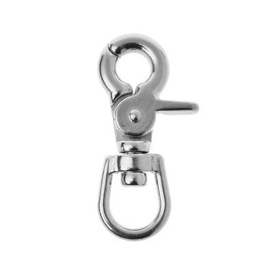 Stainless Steel Swivel Eye Snap Hook Spring Buckle Diving Clip Spring Hooks - image 1 of 4