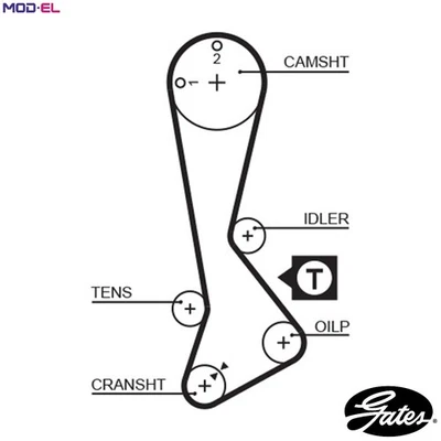 TIMING BELT 5197XS FOR TOYOTA TERCEL/Hatchback COROLLA/Station/Wagon/Compact - Image 1 of 4