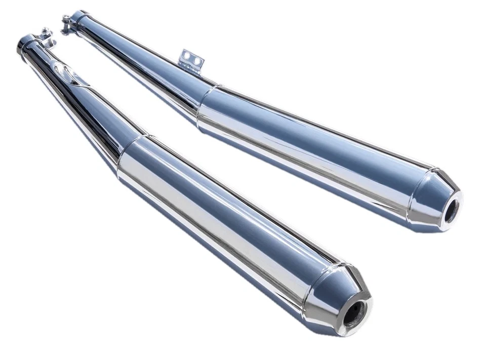 Voodoo Chrome Cafe 33英寸宝马复制品消声器1.5英寸1.6英寸进口适用于双胞胎70-84 — 第 1/1 张图片