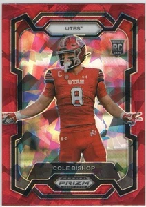 Cole Bishop 2024 Panini Prizm Draft Picks #179 Rookie Utah Utes Red Ice - Picture 1 of 2