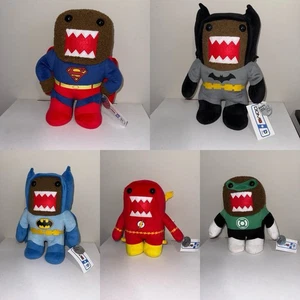 Domo DC Superheroes Set Of 5 11 Inch Plush New With Tags RARE Batman Superman - Picture 1 of 6