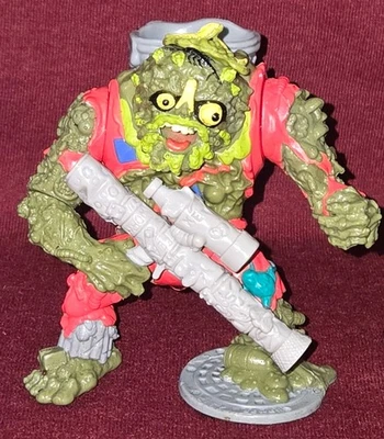 复古 TMNT 忍者神龟 Muckman 可动人偶近乎完整无 Joe 眼球 — 第 1/3 张图片