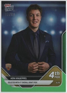 2025 Topps Now #D4 KON KNUEPPEL Green Foil /99 Rookie RC Rare SP Hornets Card - Picture 1 of 2