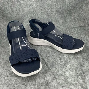 Skechers Slip Ins Ultra Flex 3.0 Hands Free Sandals Navy Blue White Size 10 New - Picture 1 of 10