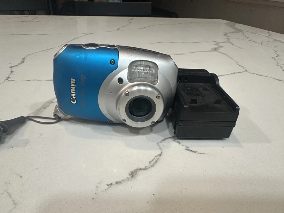 Canon PowerShot D10 12.1MP Digital Camera - Silver blue - image 1 of 4