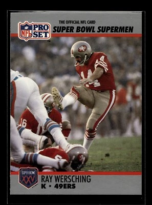 1990 Pro Set Super Bowl XXV Silver Anniv #124 Ray Wersching (NM)(FTB) - Image 1 of 2