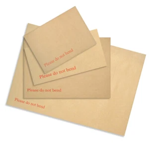 HARD CARD BOARD BACK BACKED Please Do Not Bend ENVELOPES MANILLA BROWN A4 A5 A6 - Picture 1 of 4