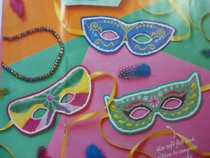 3 Holiday Masks cross stitch charts designed by Heather Nugent - Picture 1 of 1