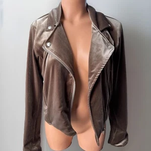 Giacca Moto BlankNYC Marrone Velluto Taglia S Zip Biker  - Foto 1 di 7