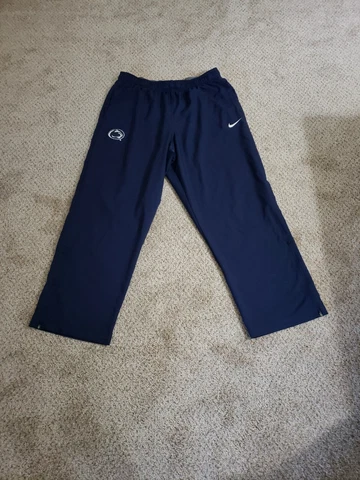 Nike Penn State Drawstring Track Pants Men’s 2XL Navy Blue Dri Fit Embroidered Cover