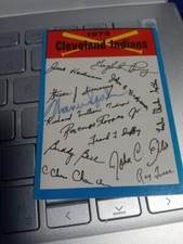 2020 HISTORIC AUTOGRAPHS WARREN SPAHN AUTOGRAPH 1973 INDIANS CHECKLIST VARY RARE