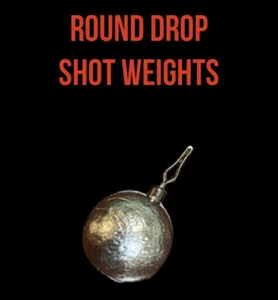 Drop Shot Round Ball Weight Sinker Line Grip Swivel Bulk 5 pk 1/8-1/2 oz - Picture 1 of 2