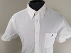 Polo Ralph Lauren White Button-Down Seersucker Shirt Size XL Short Sleeve #1