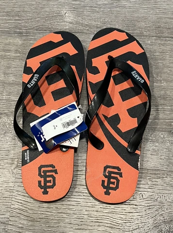 San Francisco Giants Flip Flops Thongs Sandals Adult Medium 7-8 New With Tags Cover