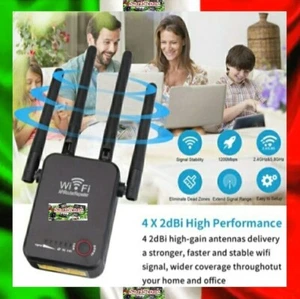 WiFi Range Extender 2.4GHz Ripetitore del Segnale Wireless 2 RJ45 - Zdjęcie 1 z 18
