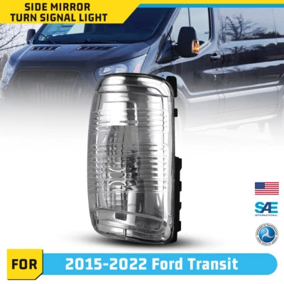 Side Mirror Turn Signal Light For 2015-2022 Ford Transit 150/250/350/350HD Cargo - Imagem 1 de 4