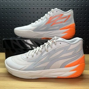 Puma MB.02 “Gorange” Platinum Gray/Orange Basketball Shoes Men’s Size 11.5 - Picture 1 of 10
