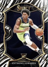 2020 Select Anthony Edwards Zebra Prizm Rookie RC Digital Card Panini NBA Dunk
