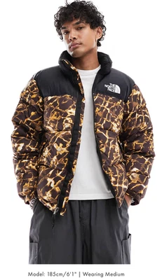 🔥North Face мужчин 1996 ретро Nuptse куртка уголь коричневый / TNF черный 700 вниз - Изображение 1 из 4