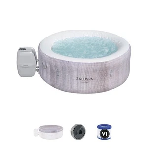 Bestway SaluSpa Cancun Inflatable Hot Tub + Bestway SaluSpa Non Slip Spa Seat - Picture 1 of 12