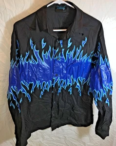 CAMICIA UOMO NERA BLU FIAMMA NOKWAL COLLEZIONE 7 BOTTONI 100% COTONE TAGLIA S 44" - Foto 1 di 3