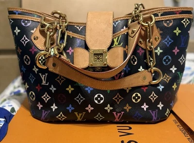 Bolso de Mano Louis Vuitton Takashi Murakami Annie GM Multicolor Negro Monograma M40304 Foto 1 de 4