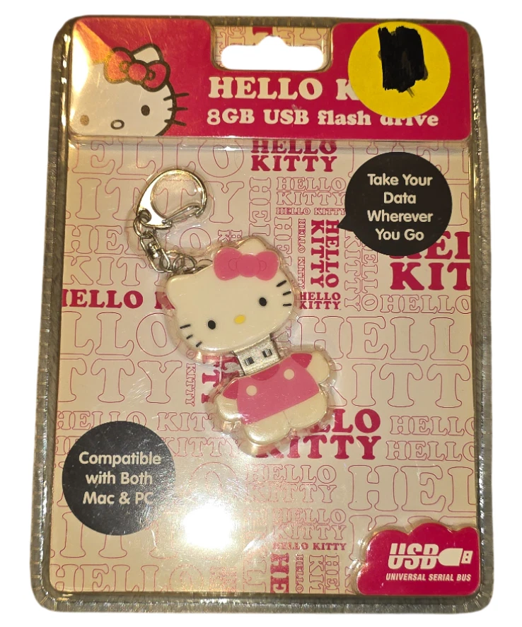 Hello Kitty 8GB USB Flash Drive – Pink Dress – New Sealed Sanrio Official - Image 1 of 1