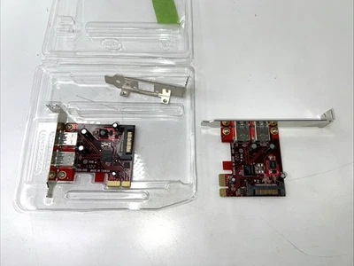 LOT 2x StarTech PEXUSB3S22 USB 3.0 PCI Express Cards SATA Power  *NEW BULK! - Image 1 of 4