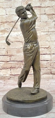 Ben Hogan Male GOLFER Sports Memorabilia Golf Club Art PGA Bronze Marble Statue - Image 1 of 4