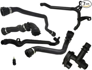 New 7 Pcs Set Expansion Tank Coolant Radiator Hose Kit For BMW 323 325 328 330 - Picture 1 of 7