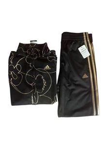 Adidas Girls RoseGold Track Suit 2 Piece Outfit Jacket & Pants NEW Size Large 14 - Picture 1 of 4