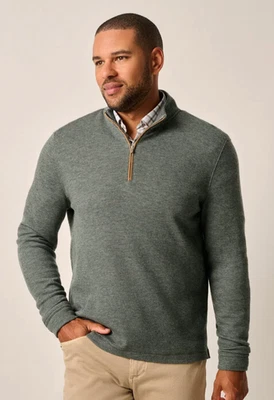 CAMISA DE GOLF JOHNNIE-O MOSS CARLSON 1/4 CUARTO CREMALLERA JERSEY MEZCLA MERINO TALLA XL Foto 1 de 4