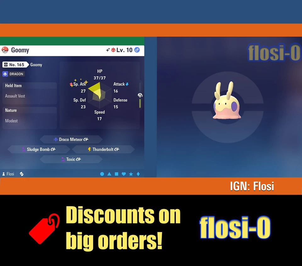 6IV Shiny Goomy Pokemon Leggende ZA (Legends Z-A) - Immagine 1 di 1