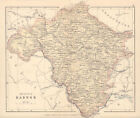 RADNORSHIRE "The County of Radnor" Wales BARTHOLOMEW 1890 old antique map