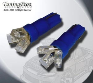 (1 Pair) Set of 2 pcs Glove Box T5 3 Blue LED Light Bulbs 2721 74 37 - Picture 1 of 3
