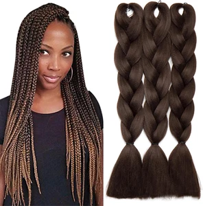 60 Cm Extension per Treccine Africane #4 Marrone Cioccolato, Extension Capelli T - Foto 1 di 12
