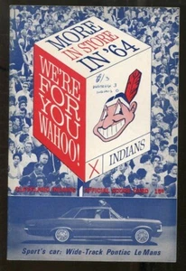 1964 Chicago White Sox @ Cleveland Indians Programa 6/3 Al Weis HR - Imagen 1 de 4