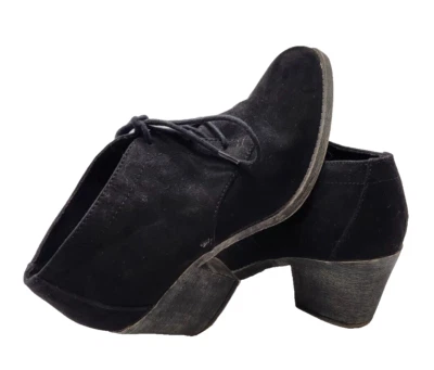 BOTAS ROCKET DOG WESTERN HEEL COM CADARÇO CAMURÇA PRETA TAMANHO 8.5 - Imagem 1 de 4